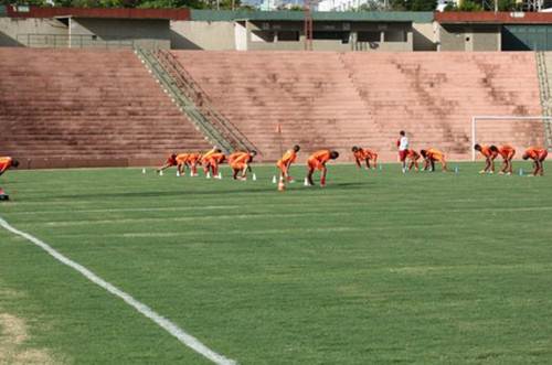 Treinos dos atletas do Uberaba Sport Clube no Estádio Uberaba - Foto Site Oficial do USC